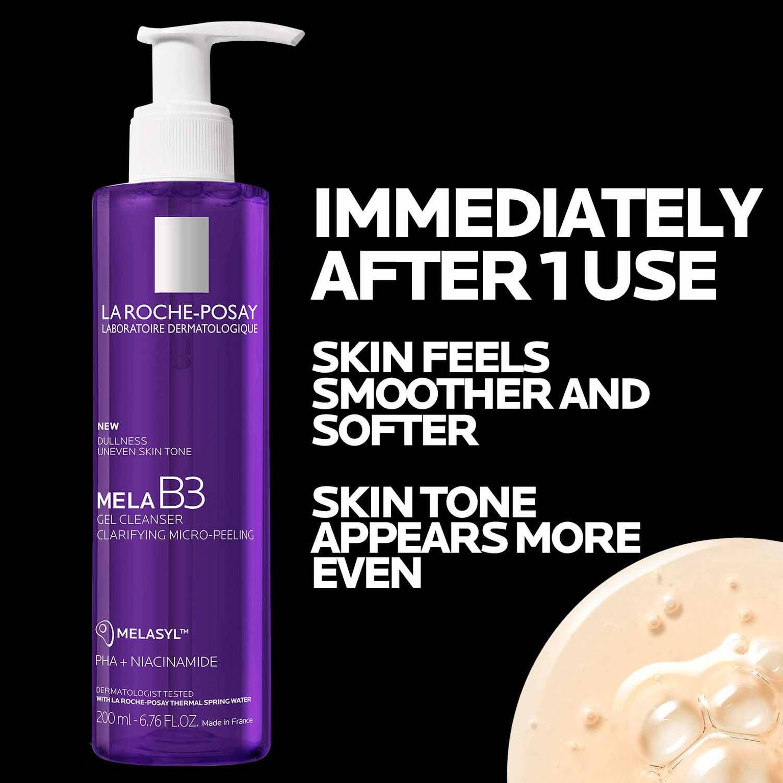 mela-b3-facial-gel-cleanser-with-melasyltm-niacinamide-k3 4_LaRochePosay-Product-MelaB3-MelaB3Cleanser-200ml-03337875890069-Benefits.jpg